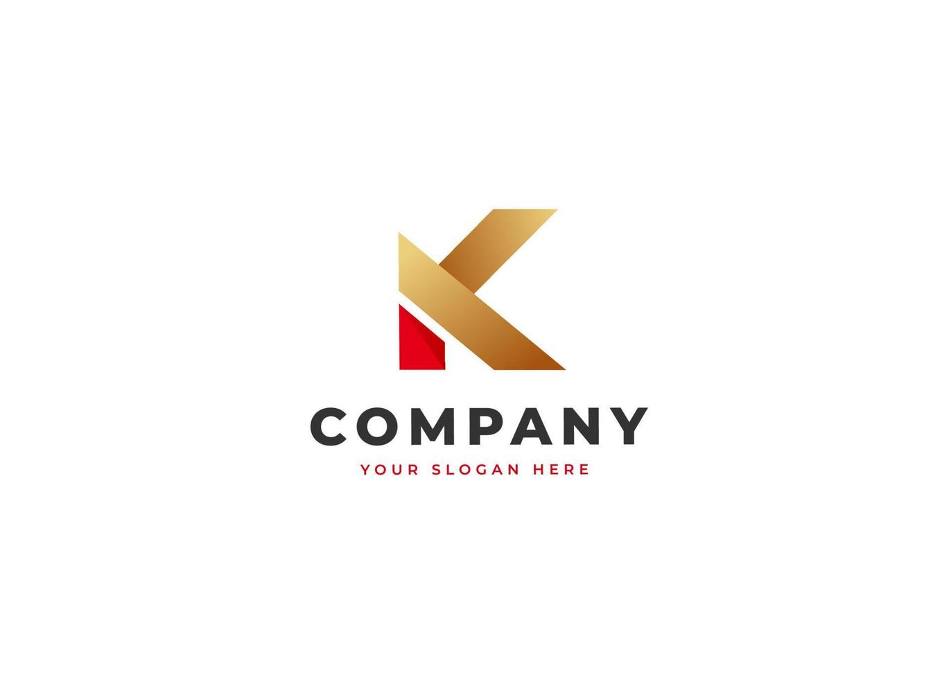 Creative letter K luxury golden logo design concept. Initial symbol for corporate business identity. Alphabet vector element