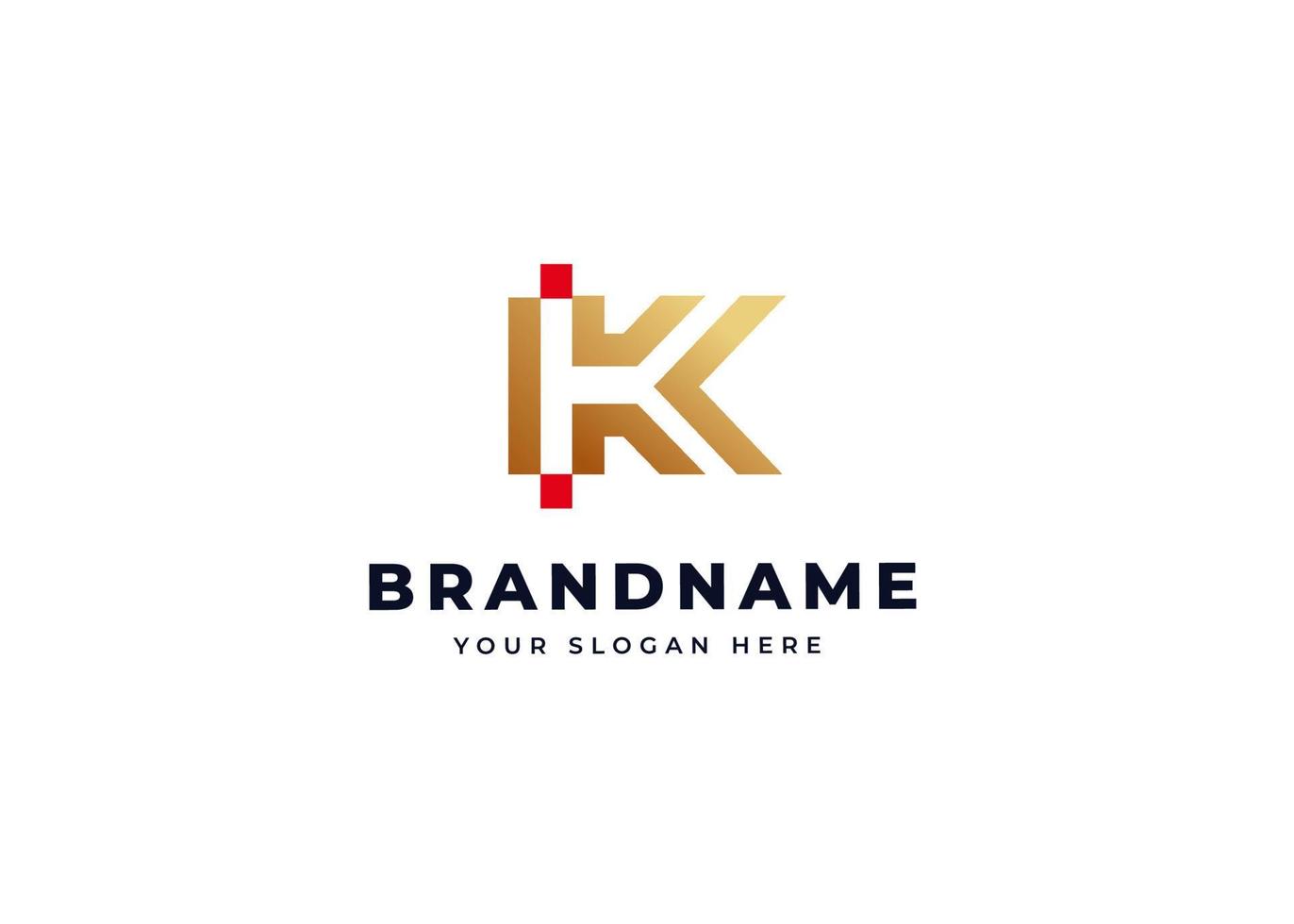 Creative letter K luxury golden logo design concept. Initial symbol for corporate business identity. Alphabet vector element