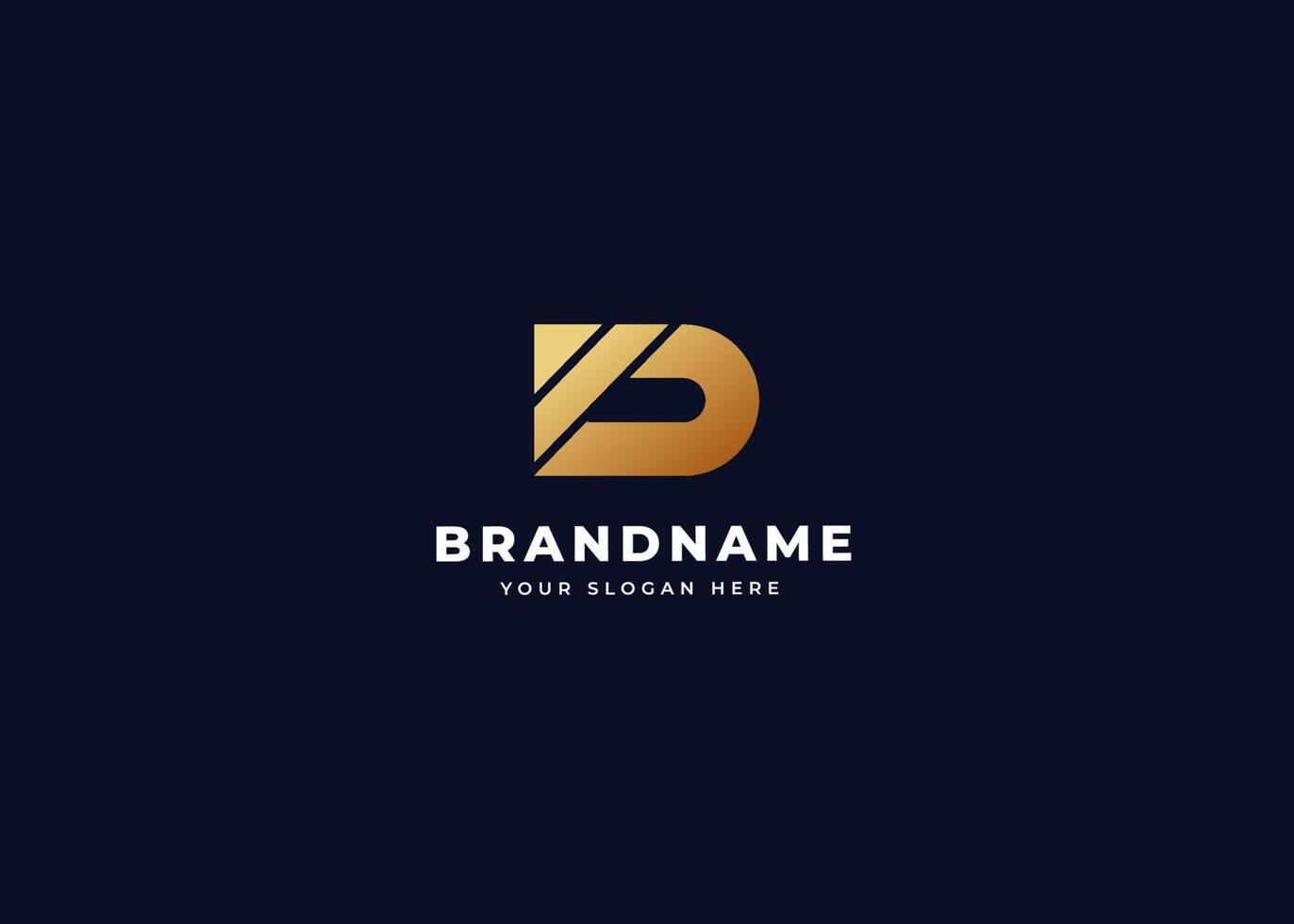 Creative letter D luxury golden logo design concept. Initial symbol for corporate business identity. Alphabet vector element