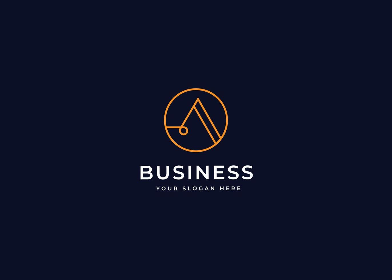 Creative letter A simple elegant logo design concept. Initial symbol for corporate business identity. Alphabet vector element