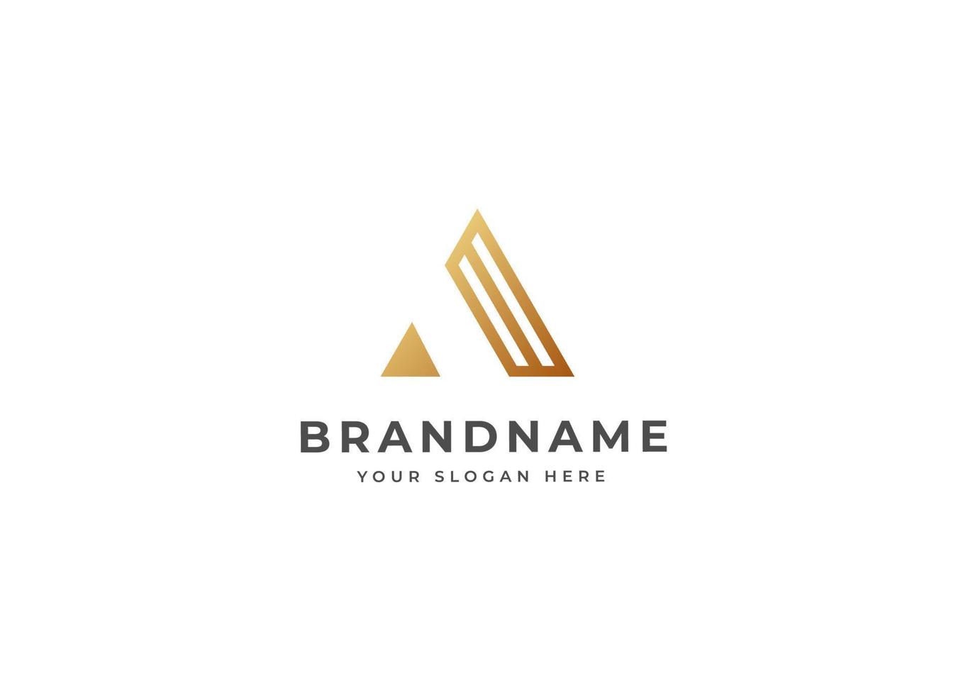 Creative letter A simple elegant logo design concept. Initial symbol for corporate business identity. Alphabet vector element