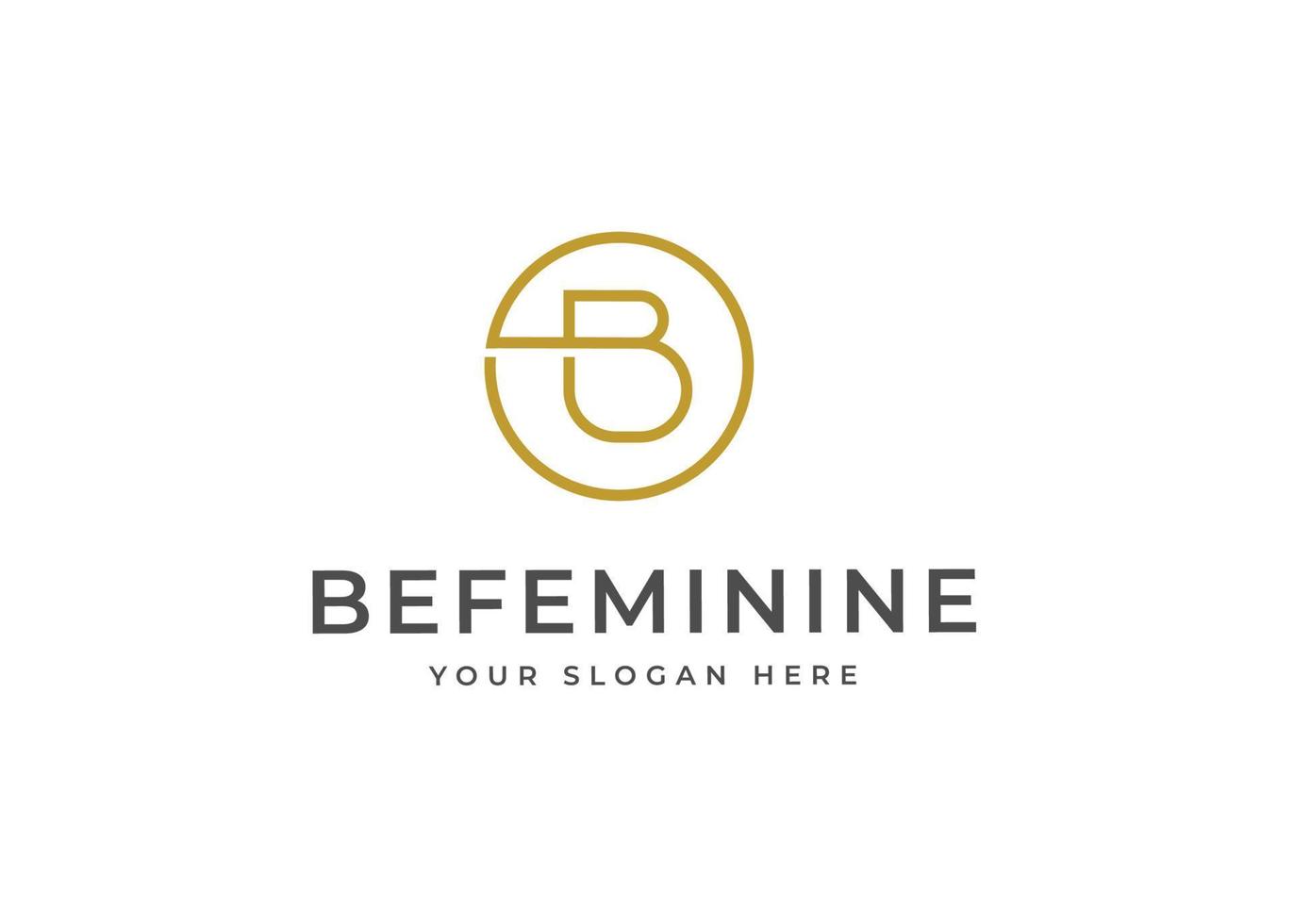 Creative letter B simple elegant logo design concept. Initial symbol for corporate business identity. Alphabet vector element