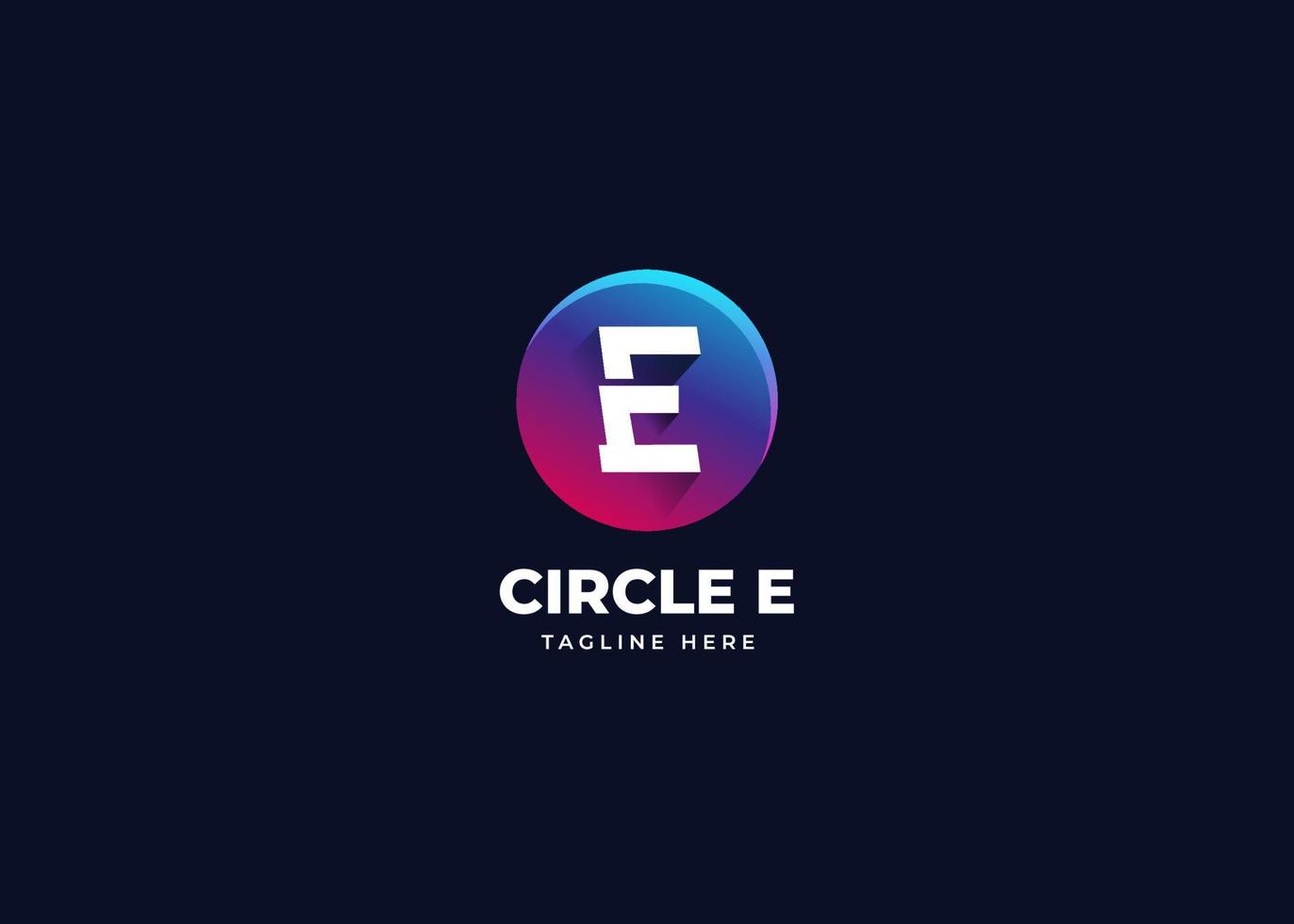 Initial E Letter Logo Design with Gradient Circle Shape. Alphabet vector element