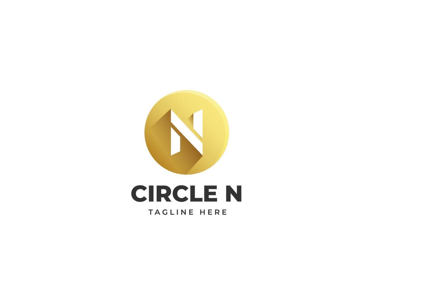 Initial N Letter Logo Design with Luxury Circle Shape. Alphabet vector element