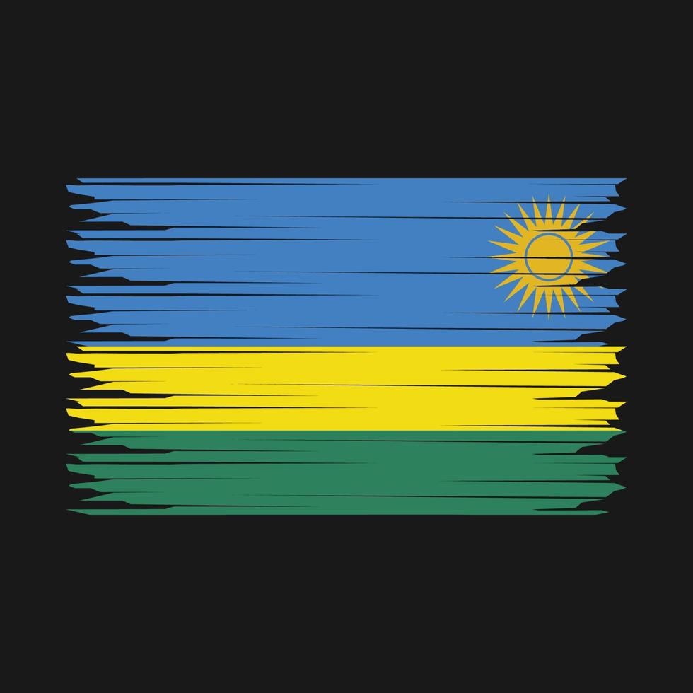 Rwanda Flag Illustration vector