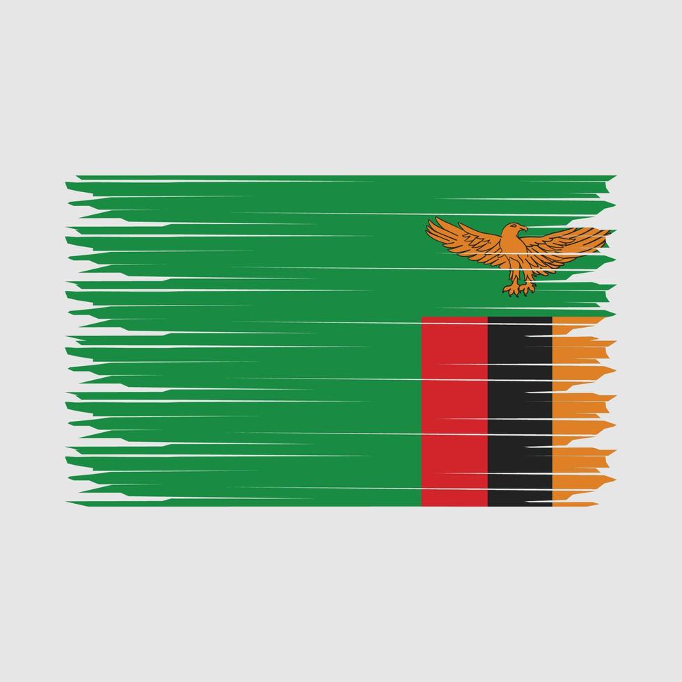 Zambia Flag Illustration vector