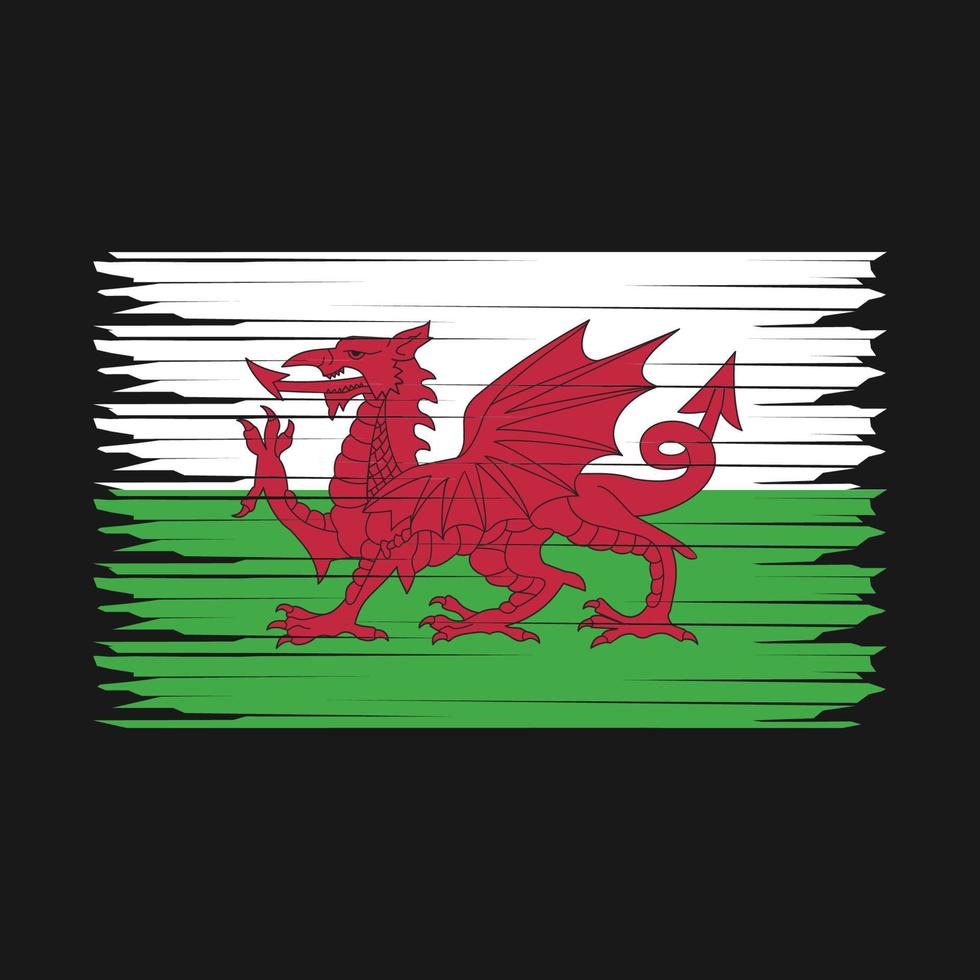 Gales bandera ilustración vector