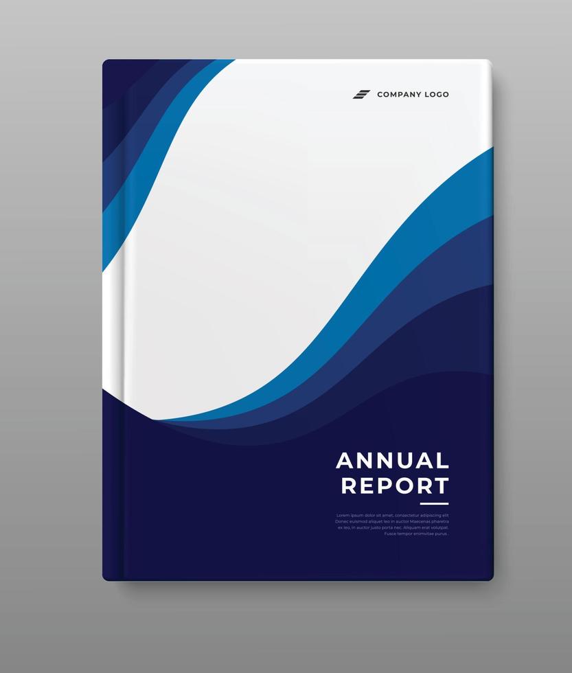 modern business annual report template cover design vector