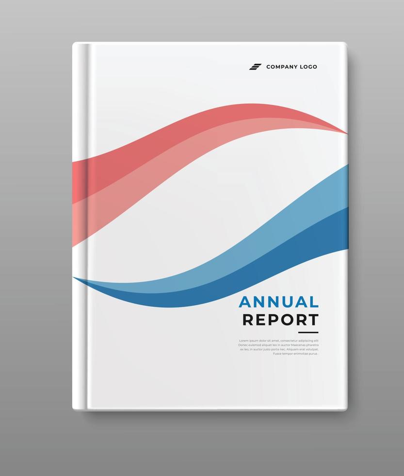 modern business annual report template cover design vector