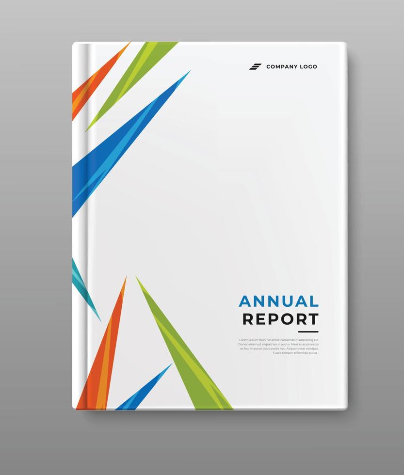 modern business annual report template cover design vector