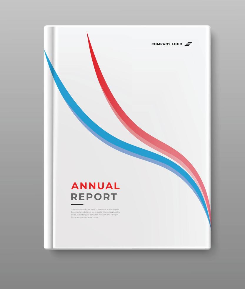 modern business annual report template cover design vector