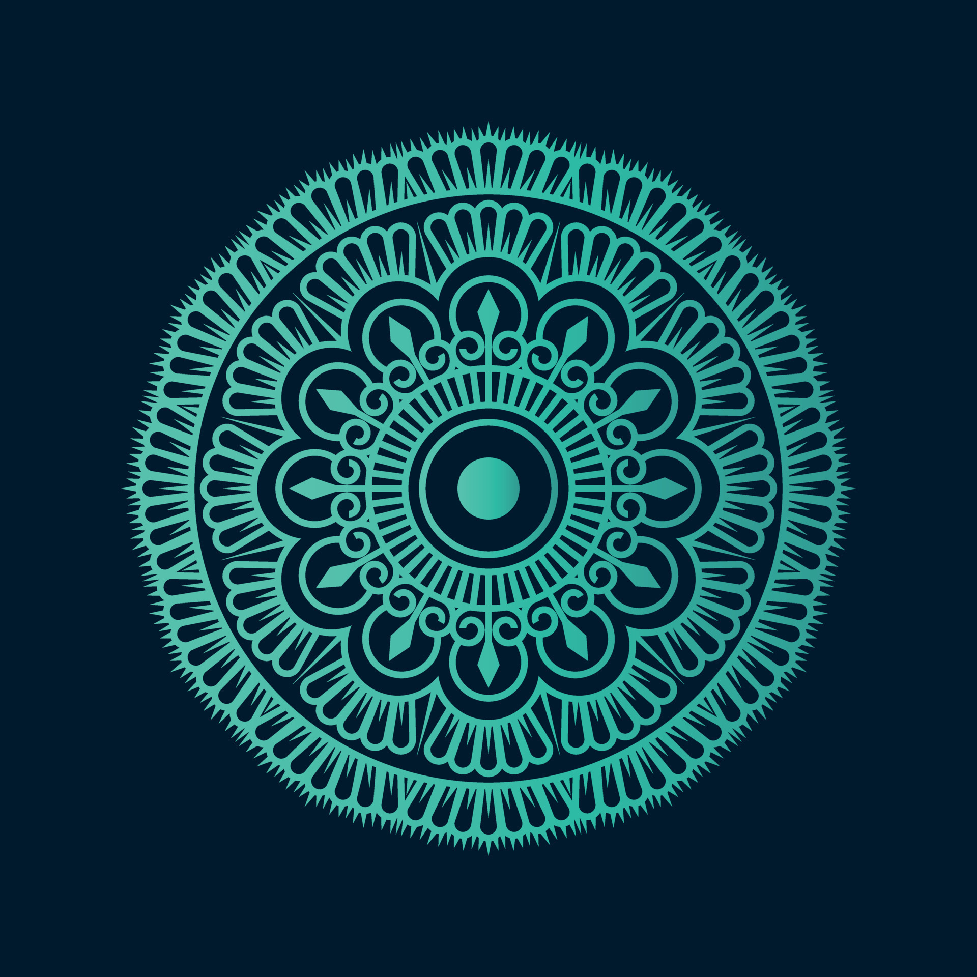 Dot mandala for acrylic painting. Spot painting point to point