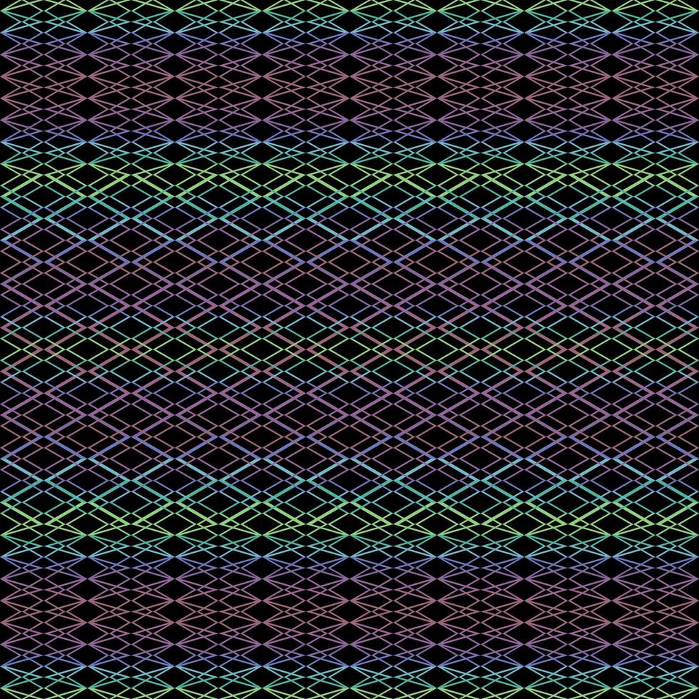 seamless geometric line pattern on black in vector illustration