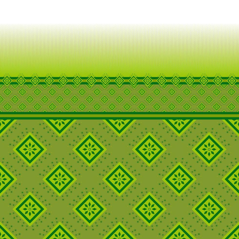 Green ethnic seamless pattern, Geometric traditional vector illustration design for fabric, background, carpet, wallpaper