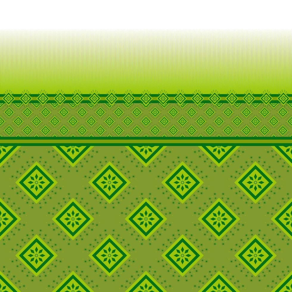 Green ethnic seamless pattern, Geometric traditional vector illustration design for fabric, background, carpet, wallpaper