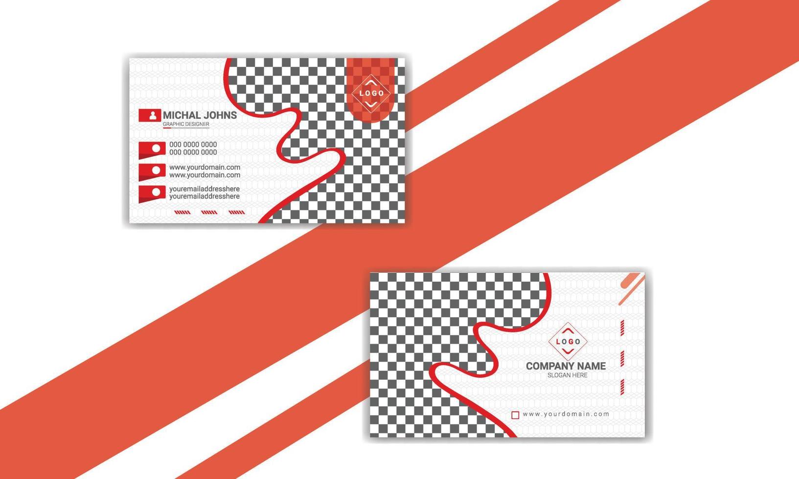 Modern and creative professional business card template design. vector