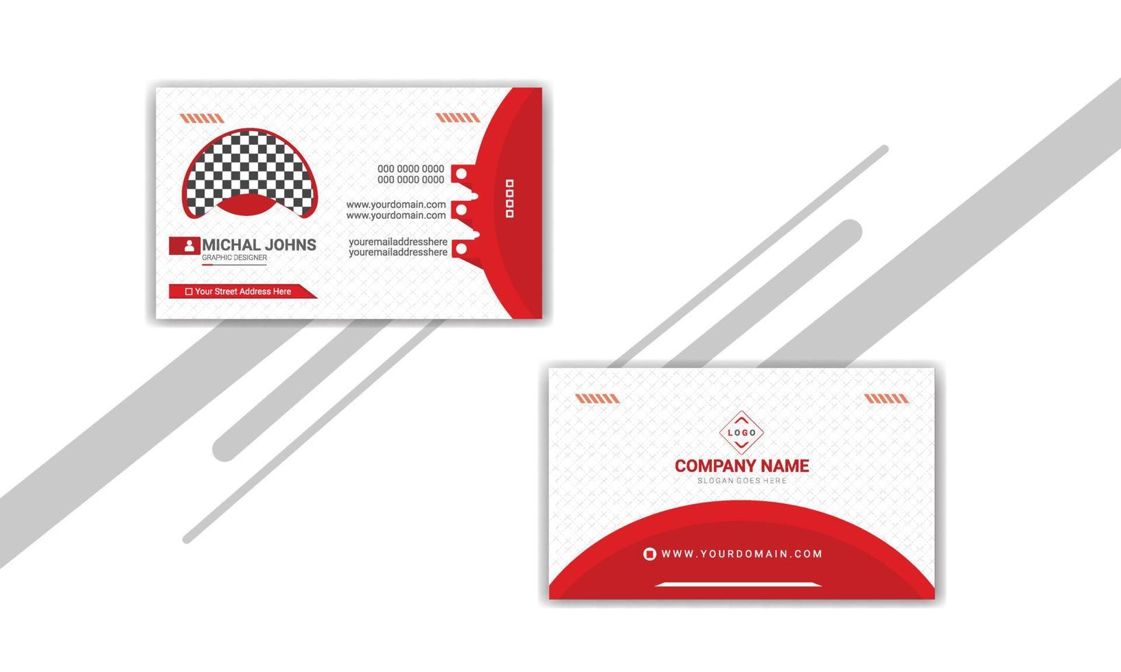 Modern and creative professional business card template design. vector