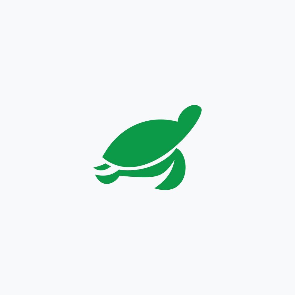 green turtle icon logo vector