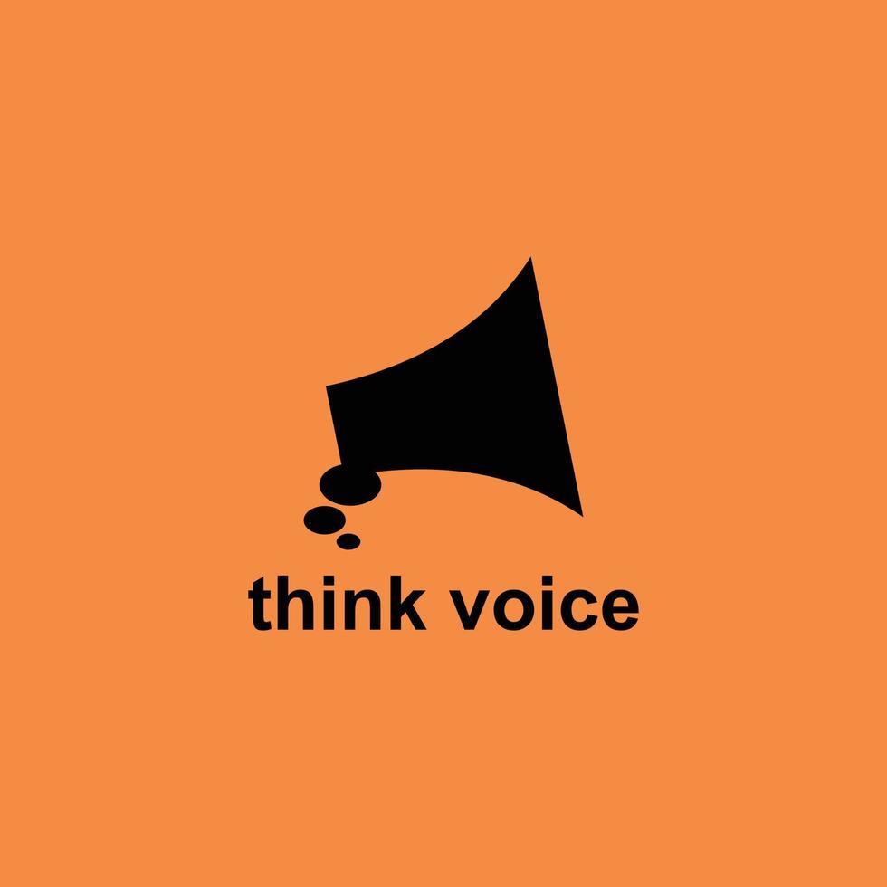 think voice abstract icon vector