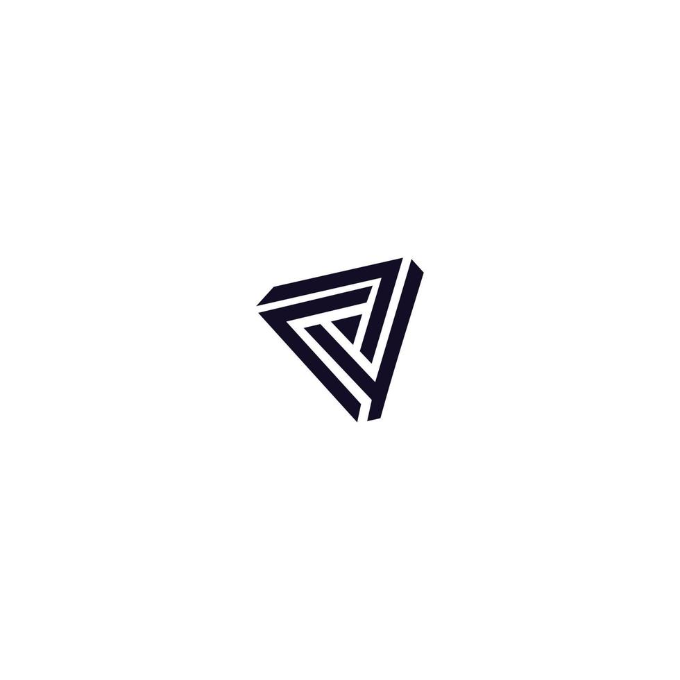 play flat abstract design logo vector