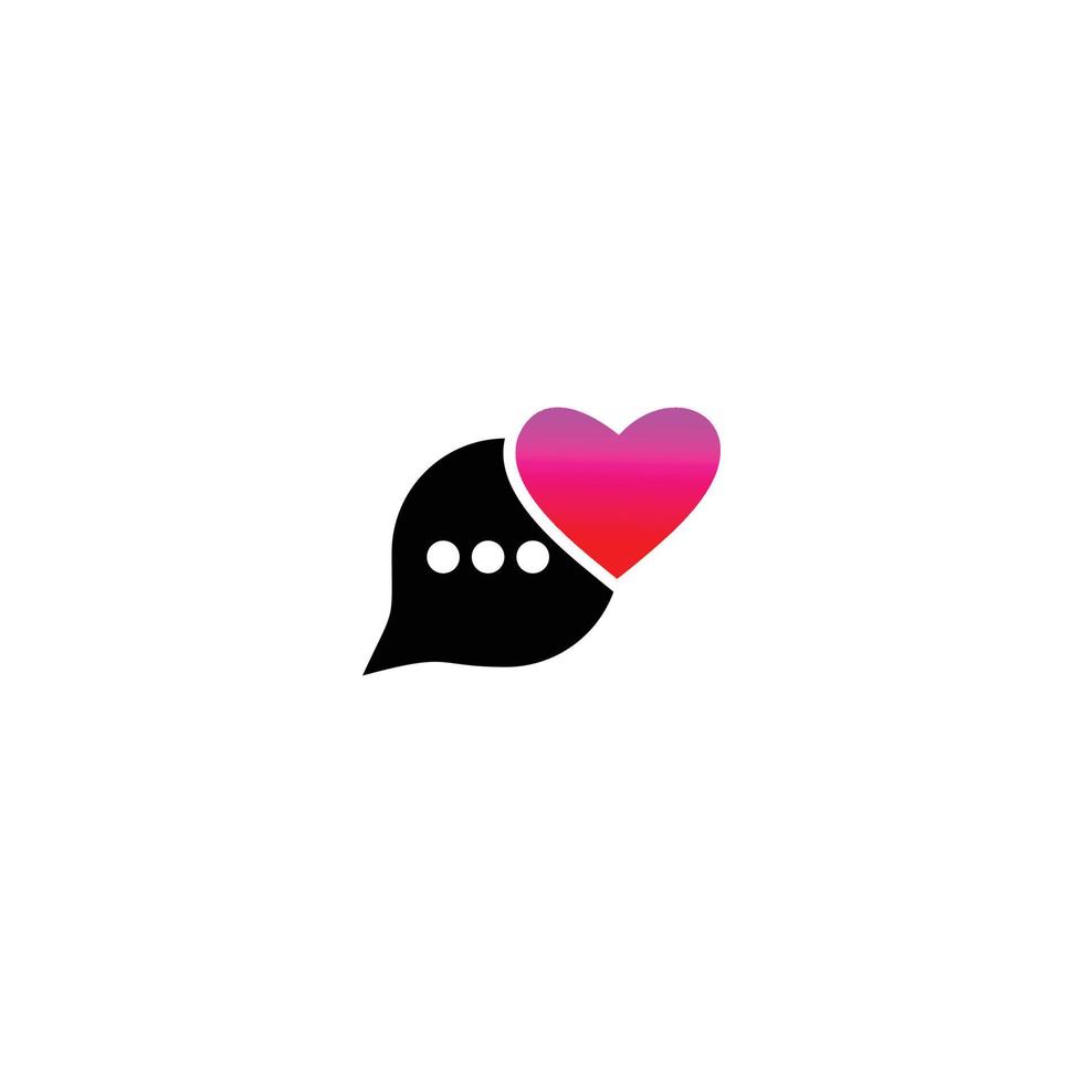 love notification abstract flat icon vector