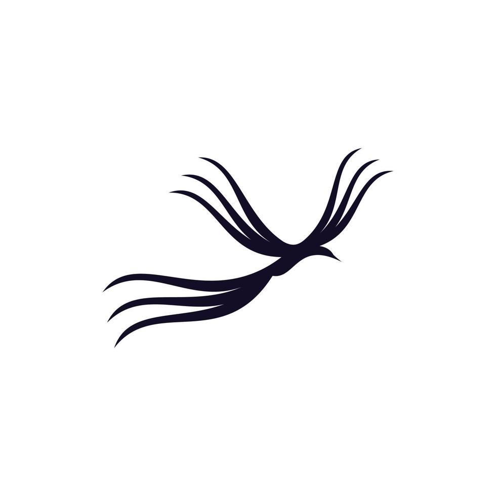 flying bird flat abstract design vector