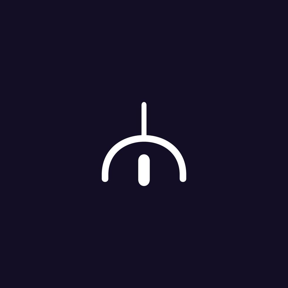 computer mouse flat abstract icon vector