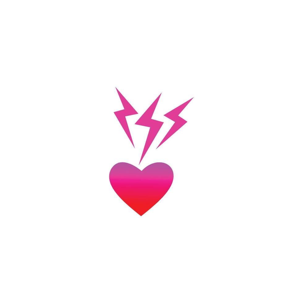 abstract power of love logo design vector