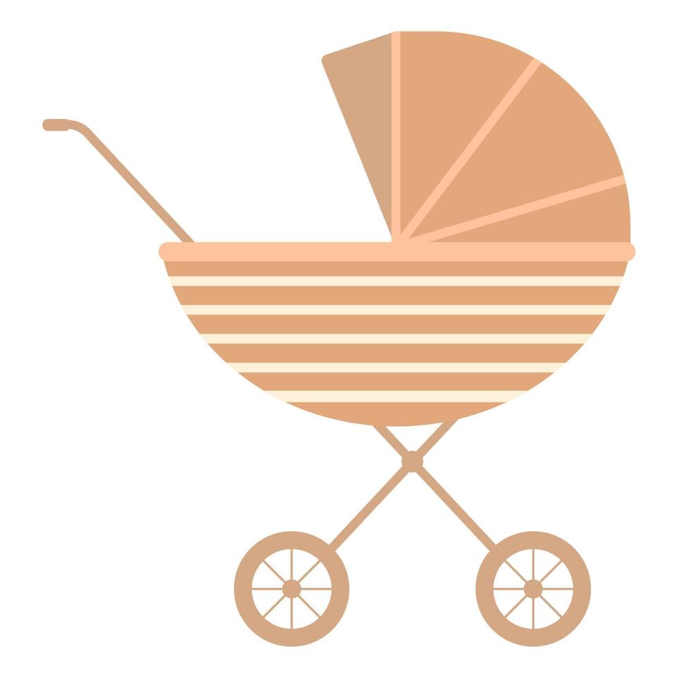 Baby carriage icon. Baby pram. Vector flat illustration