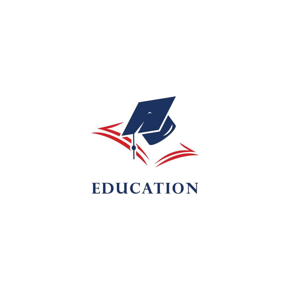 bachelor's cap over the book vector