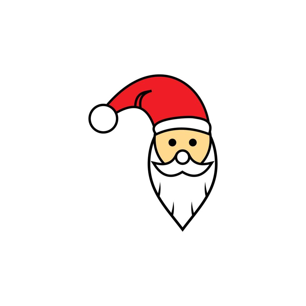 Navidad Papa Noel claus logo diseño vector