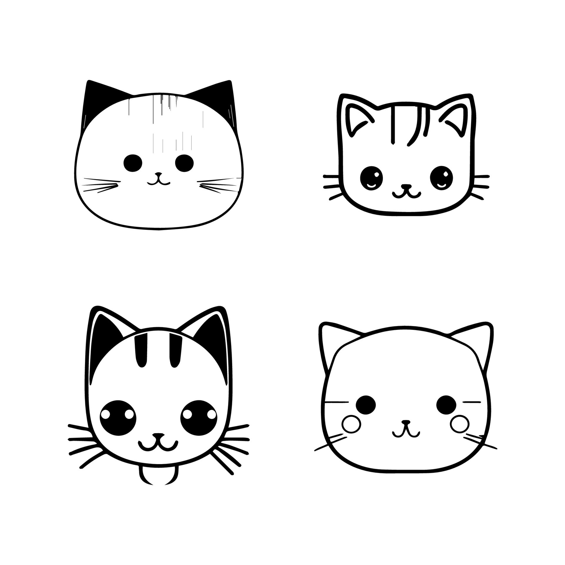 Adorable Feline Friends This Cute Anime Cat Head Collection Set adorable-feline-friends-this-cute-anime-cat-head-collection-set