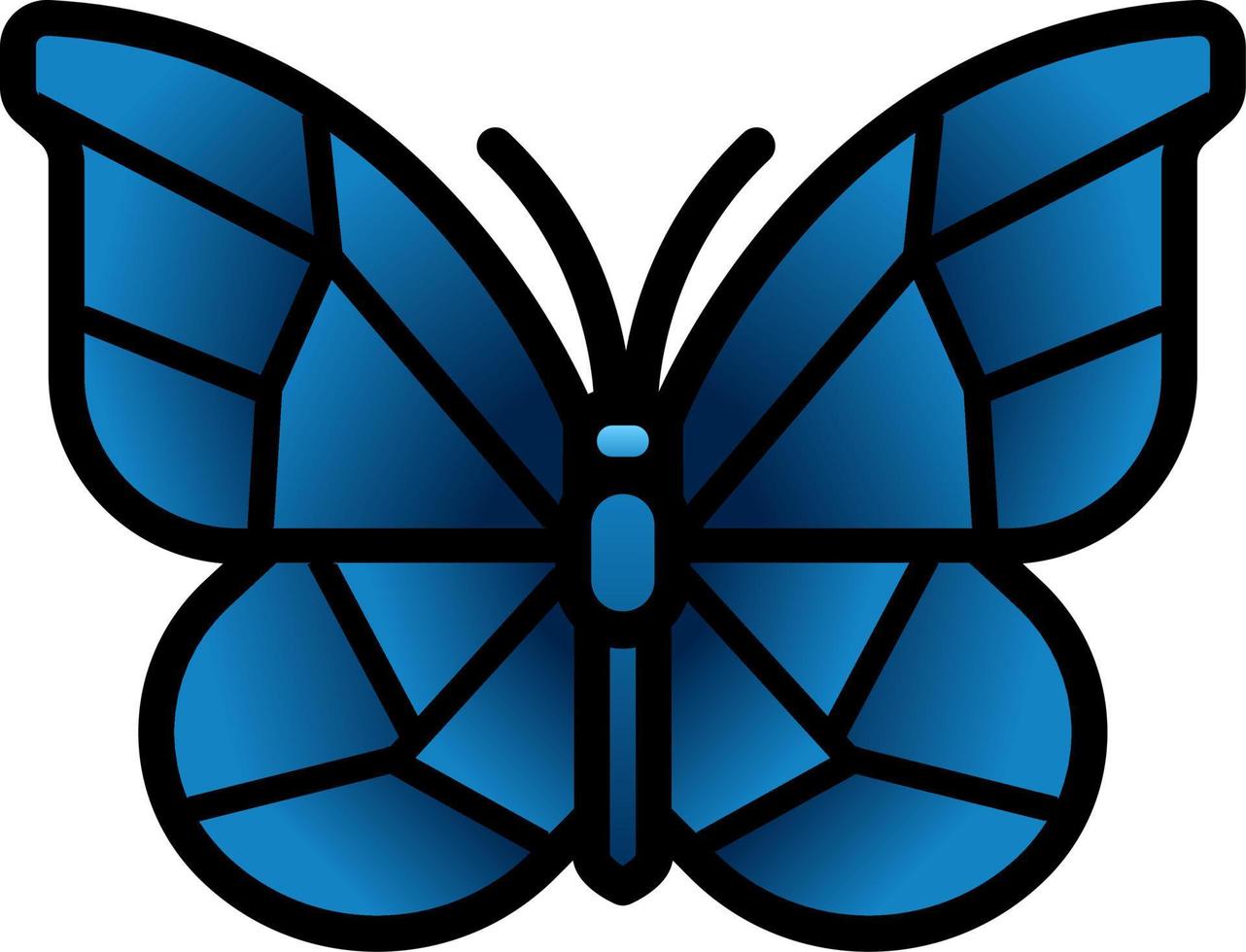 Butterfly icon for insect animal design. Clip art of blue butterfly for flying creature element. Vector illustration of beautiful animal for graphic resource design