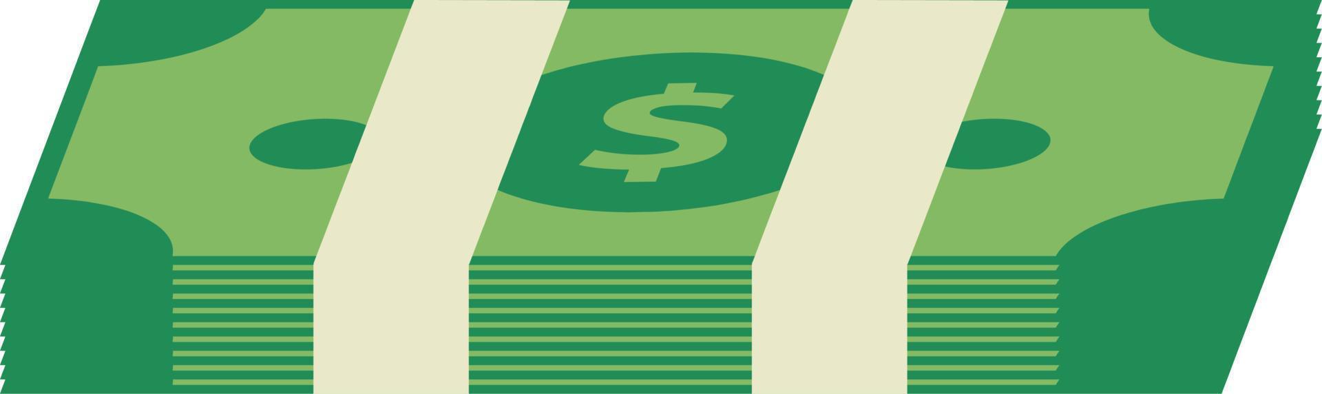 Stacked cash illustration. Vector illustration of money dollar. Stacked cash icon for economic and finance. Graphic resource for business and social issue about economy like inflation and recession