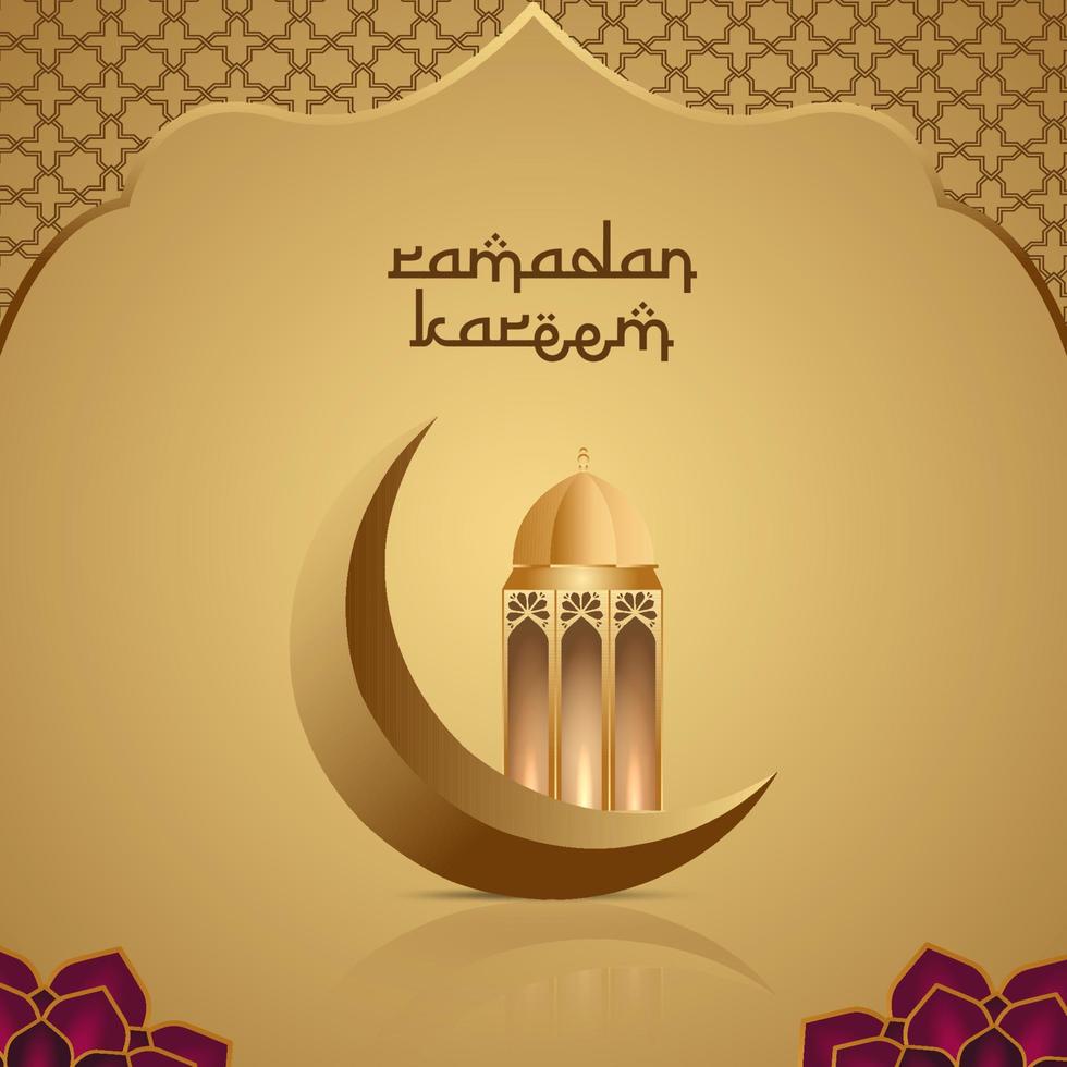 Ramadan Kareem Islamic Festival Community Prayers Background Template vector