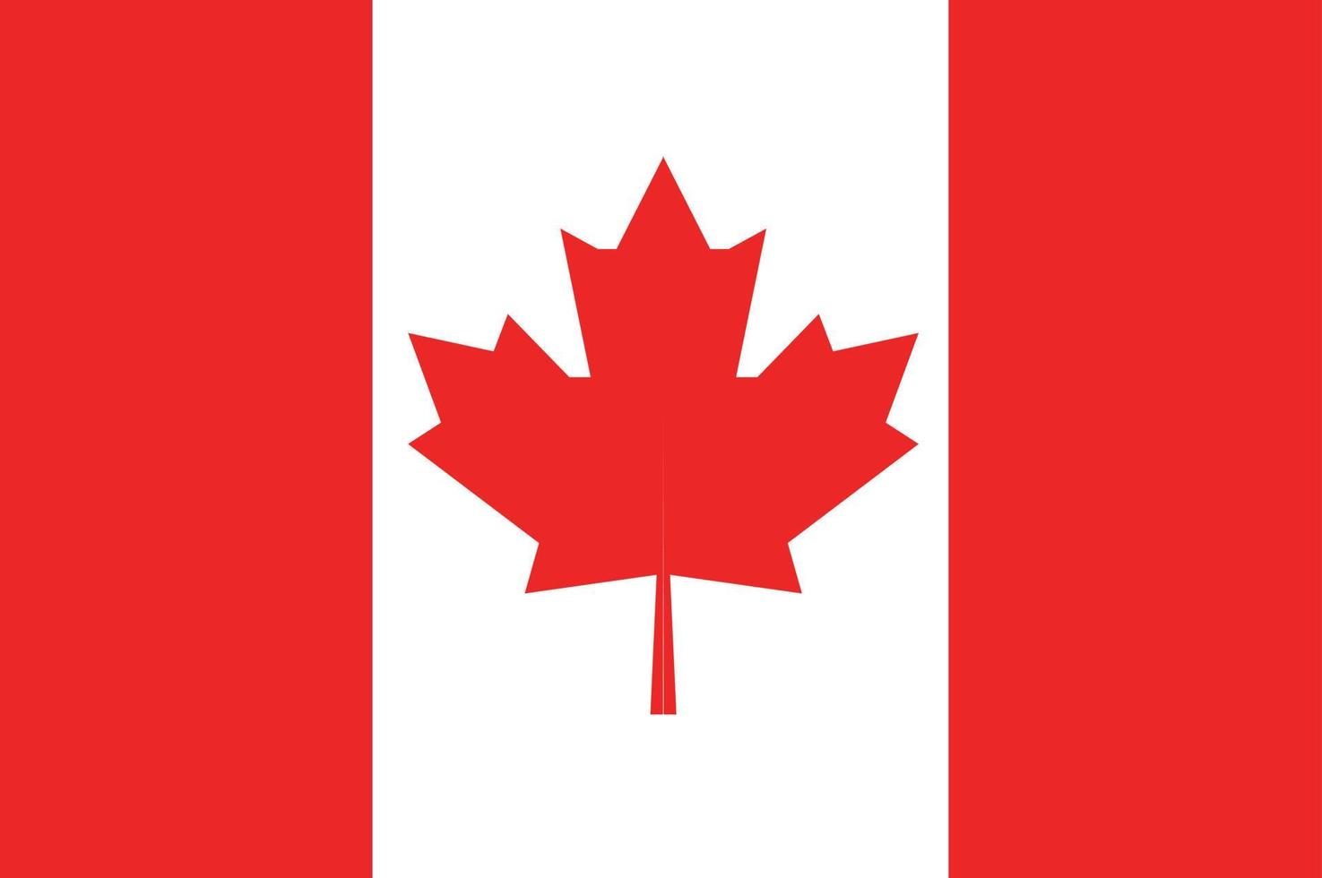 Canadá nacional oficial bandera símbolo, bandera vector ilustración.