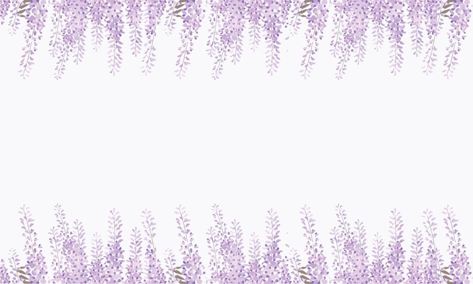 violet lavender frame or wisteria flower background vector