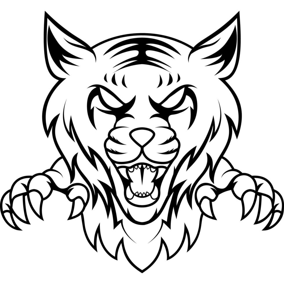 Tigre icono animal mascota vector