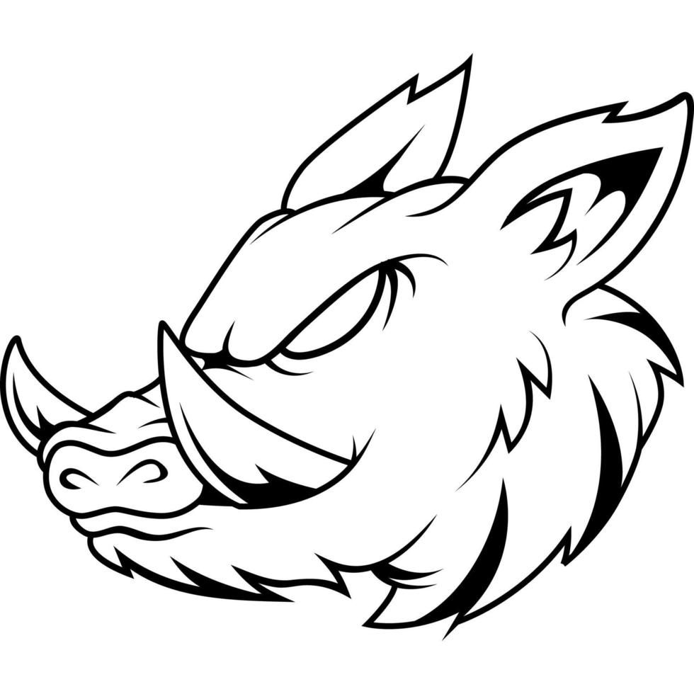 boar icon animal mascot vector