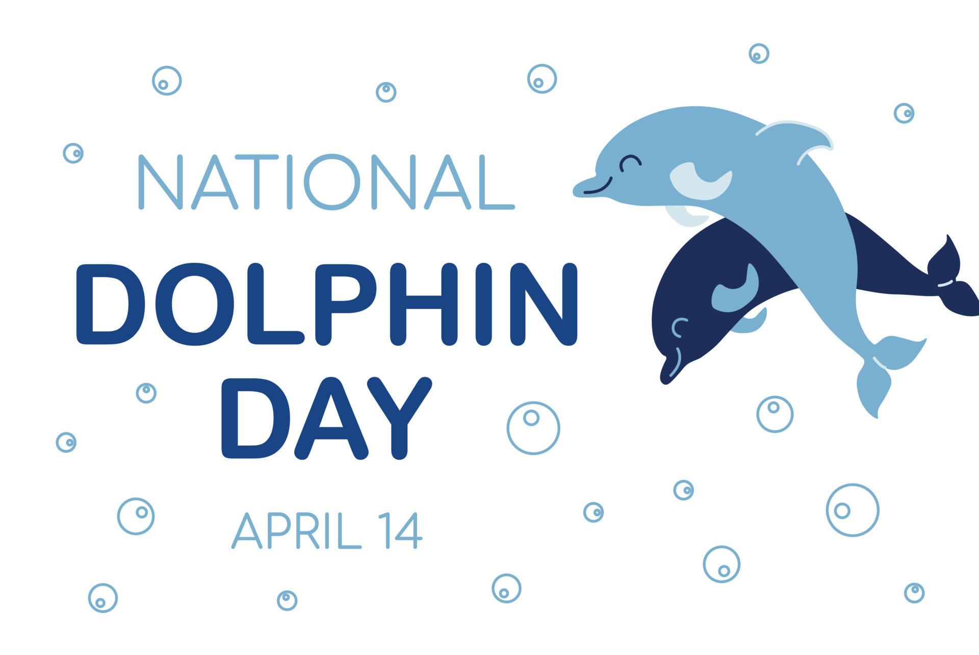 National dolphin day background horizontal vector illustration 21574785