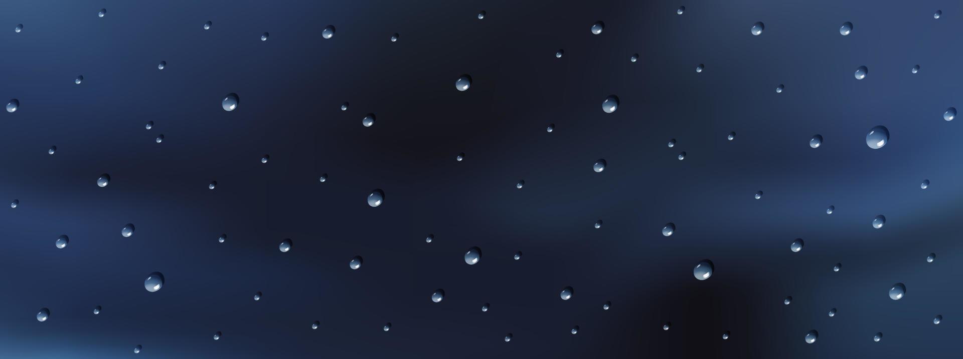 gotas de lluvia antecedentes y nubes de tormenta fondo vector ilustración