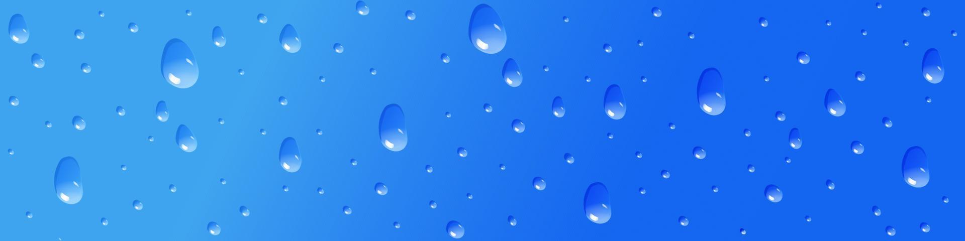Water drops on blue background vector illustration