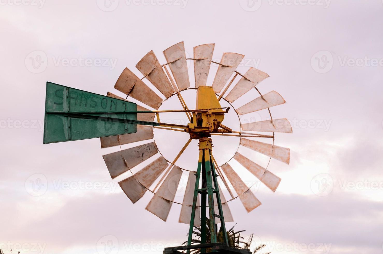 Old wind propeller photo