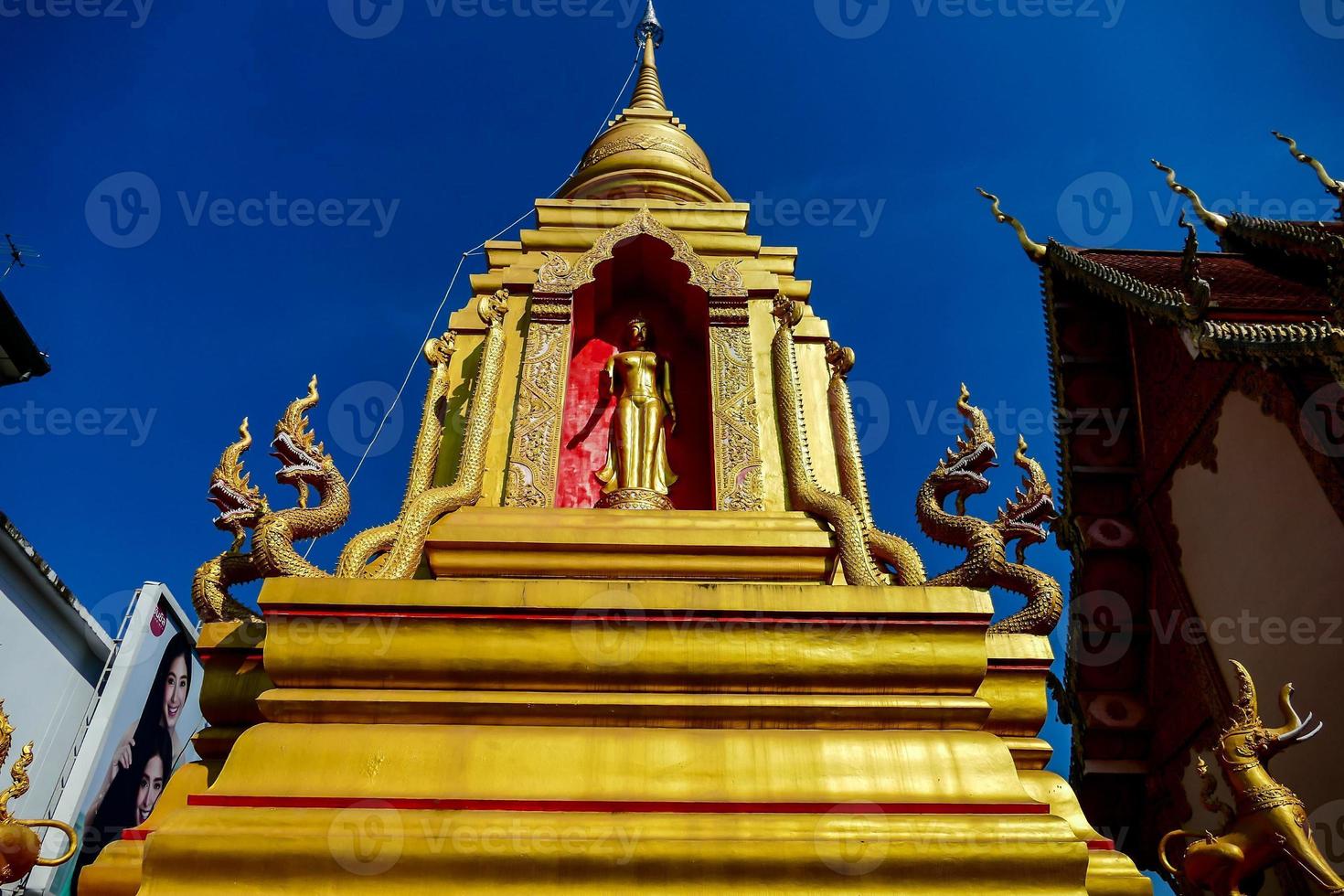 Ancient Buddhist temple in Asia photo