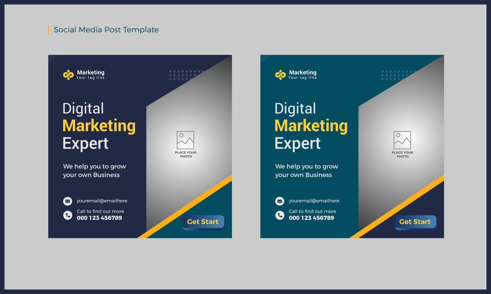 Creative business Marketing Social Media Post Template vector