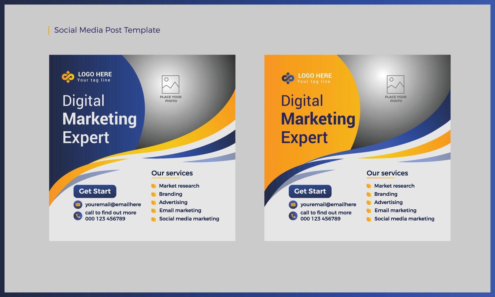 Creative business Marketing Social Media Post Template vector