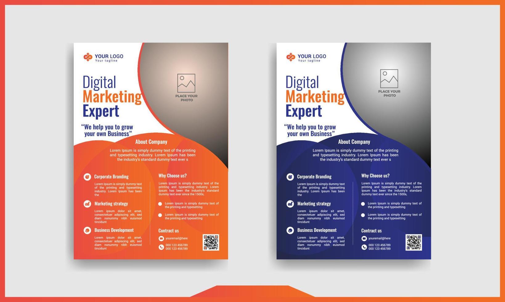 Digital Marketing Corporate flyer design Template vector