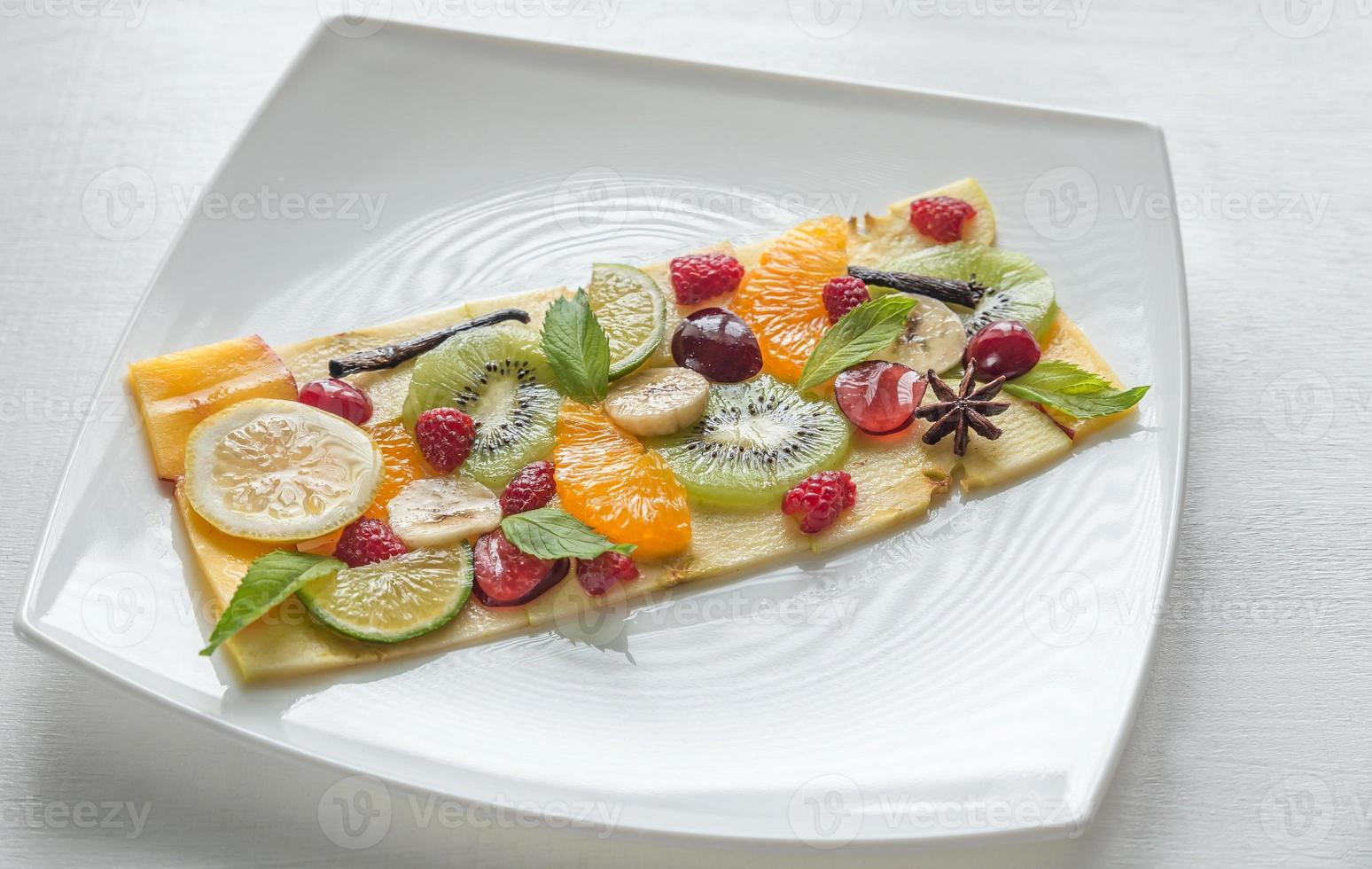 Fruit and berry carpaccio photo