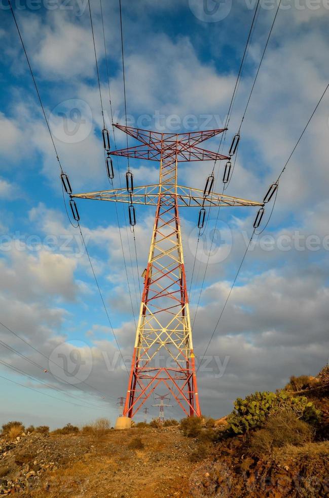 Electrical power pylons photo