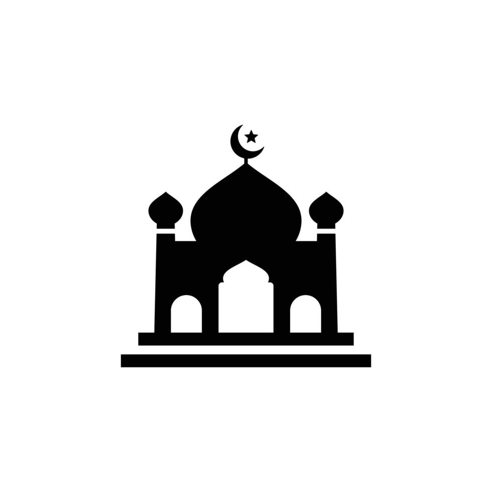 Mosque simple flat icon vector illustration